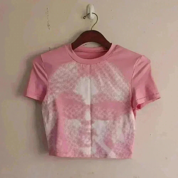 Womens graphic crop top - Picture 1 of 11